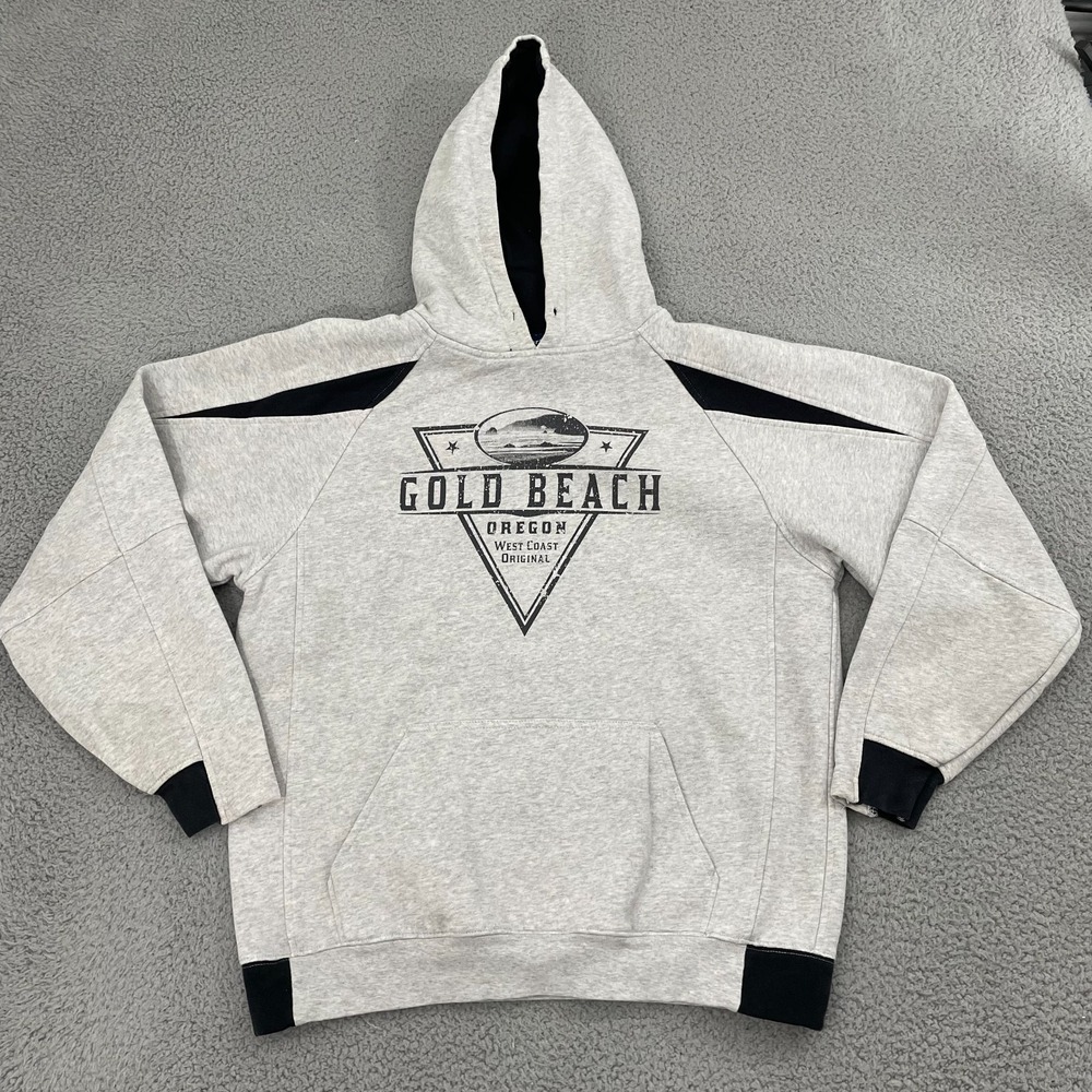Gold Beach Oregon Hoodie Adult M Gray Travel Destination West Coast Pullover